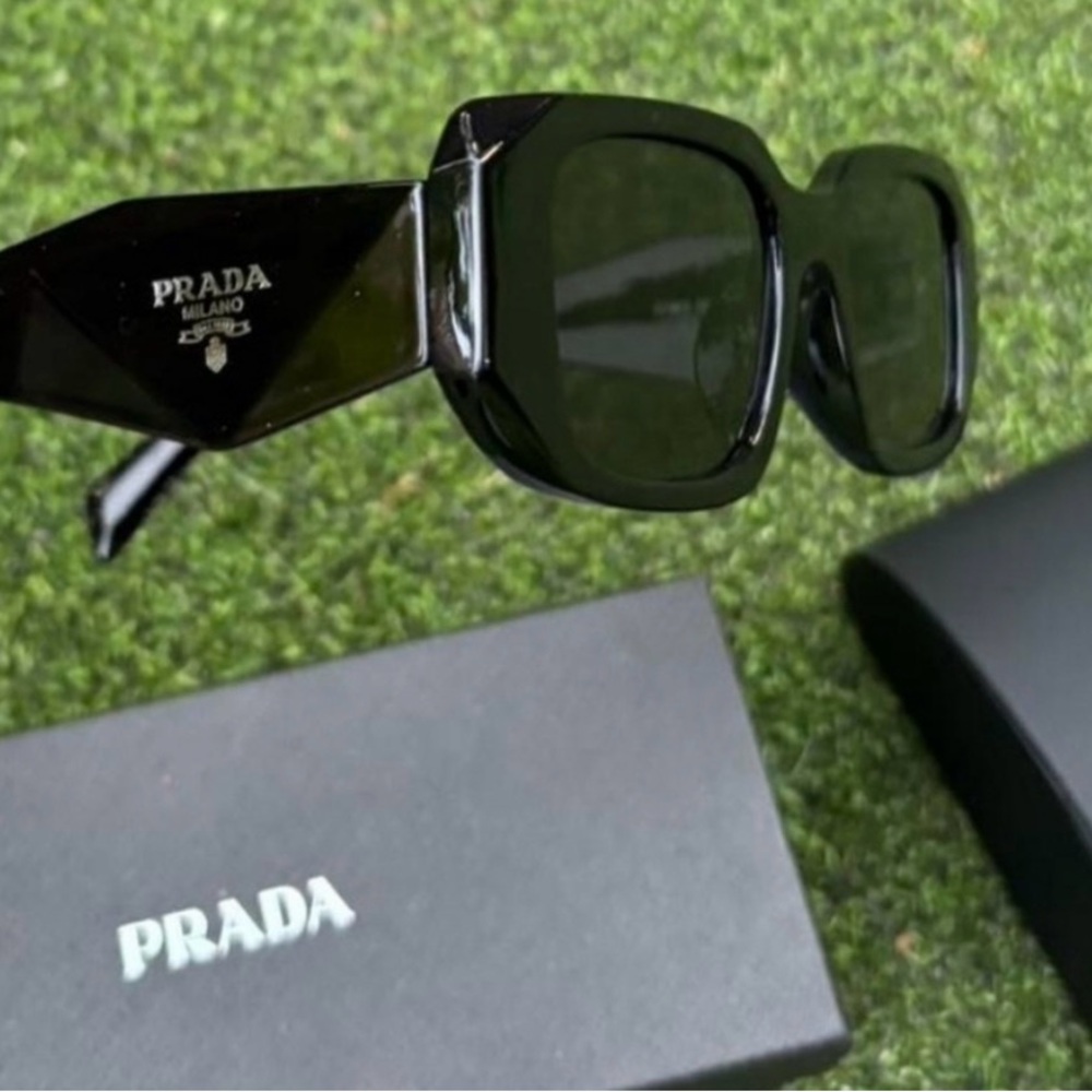🕶 Prada Rectangle Sunglasses – Style SPR17_E1AB_F05S0_C_049 - Picture 5 of 5